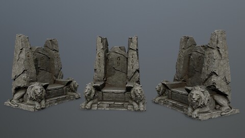 Lion Stone Throne