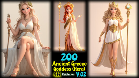 200 Ancient Greece Goddess (Hera) - 4K Resolution - V.02