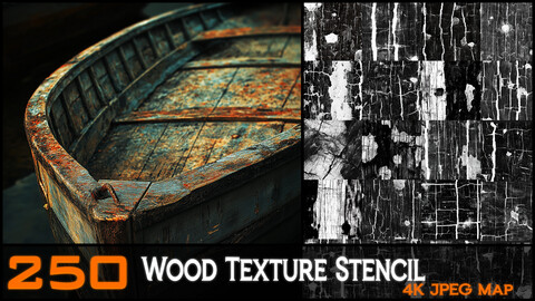 250 Wood Texture Stencil