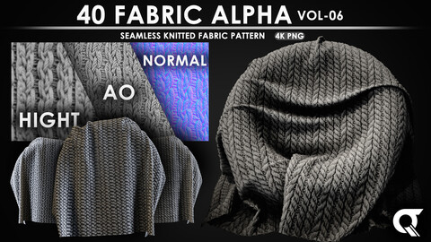 Fabric Alpha VOL 06 - 40 Seamless Knitted Fabric Pattern