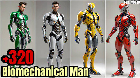 +320 Biomechanical Man Character Concept(4k)