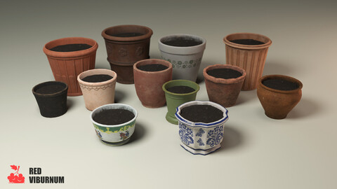 Flower Pots Collection – Game-Ready Asset for Unreal Engine