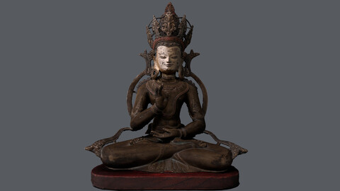 Bronze, Tibetan style, Amoghasiddhi Buddha, Buddha statue