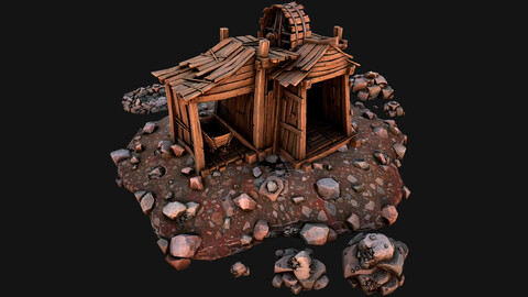 Medieval Iron Metal Ore Mine