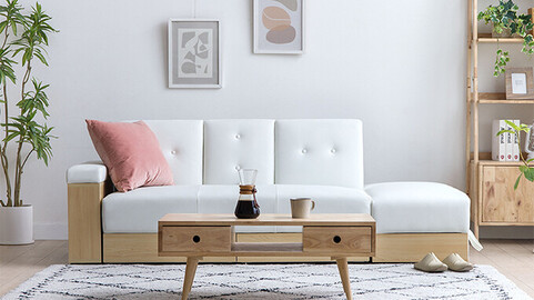 3-seater storage sofa bed