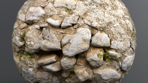 Limestone Wall 08393 – PBR Material GamesTextures.com