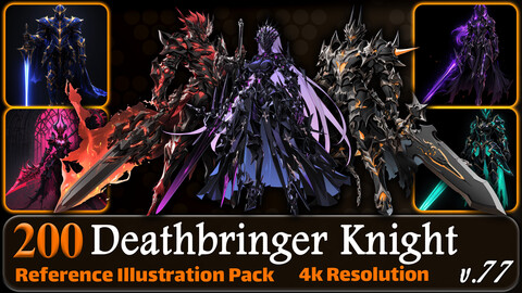 200 Anime Deathbringer Knight (Full Body) Reference Pack | 4K | v.77