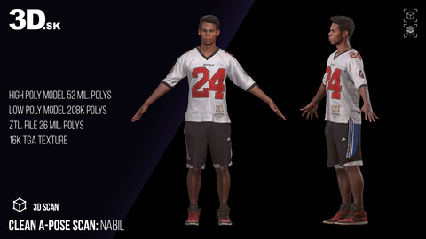 Clean A Pose 3D Scan | Nabil Clothed