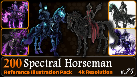 200 Anime Spectral Horseman (Full Body) Reference Pack | 4K | v.75