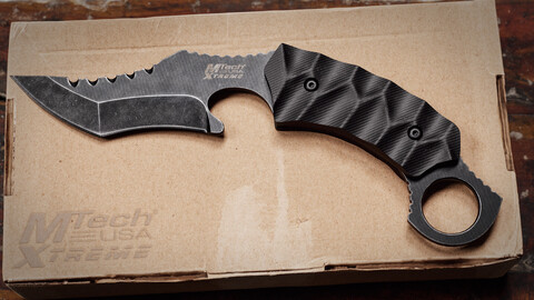 Fully Textured MTech USA Xtreme Karambit & Sheath