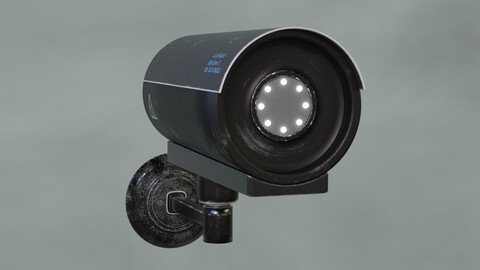 Surveillance Camera 3D Model - Game Ready Asset