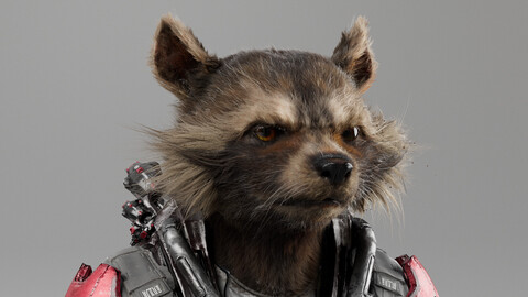 ROCKET RACCOON MAYA FUR YETI REDSHIFT