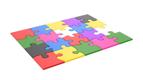 Colorful Puzzle Pieces