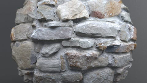 Stone Wall 08593 – PBR Material by Gamestekstures.com