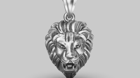 Lion face pendant file