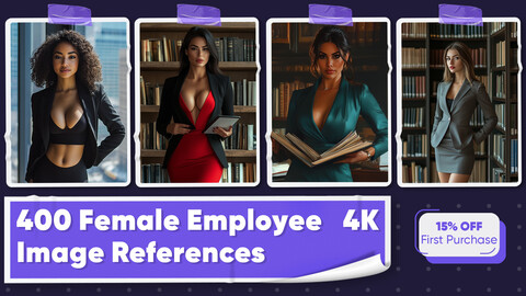 400 Female Employee Image References - Vol 01