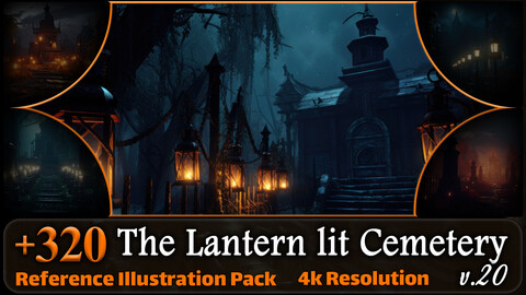 320 The Lantern lit Cemetery Reference Pack | 4K | v.20