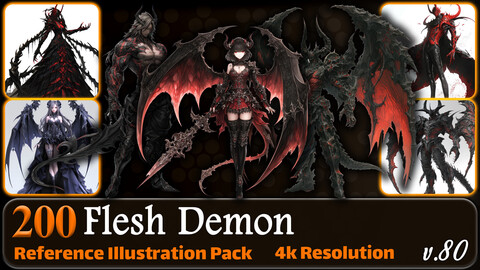 200 Anime Flesh Demon (Full Body) Reference Pack | 4K | v.80