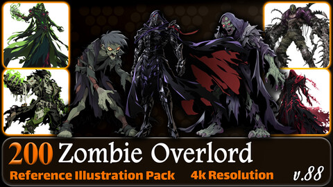 200 Anime Zombie Overlord (Full Body) Reference Pack | 4K | v.88