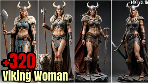 +320 Viking Woman Character Concept(4k)