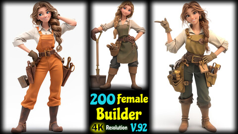 200 Female Builder - 4K Resolution - V.92