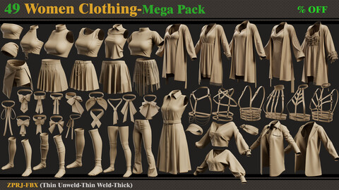 49 Woman Clothing-MEGA PACK 7-(zprj-fbx)-OFF