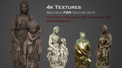 Madonna of Bruges Low-poly 3D model