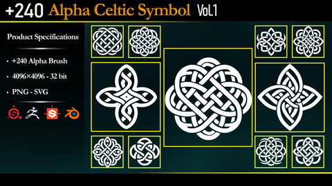 +240 Alpha Celtic Symbols - Vol.1