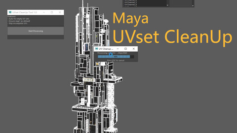 UVset CleanUp Tool 1.0 Maya script