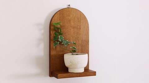 Arch Wood Wall Shelf