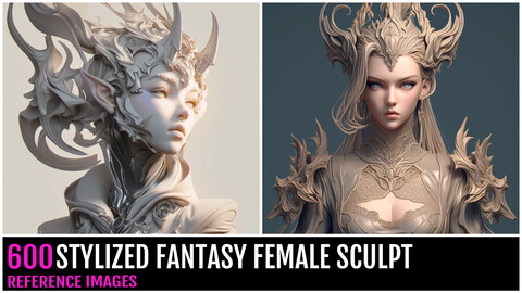 600 STYLIZED FANTASY FEMALE SCULPT