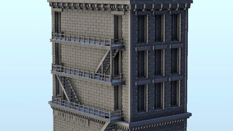 Retro building 11 | STL for 3D Printing Printer | Hard Surface