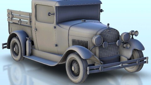 Ford Model A 1930 - Fire Truck | STL for 3D Printing Printer | Hard Surface