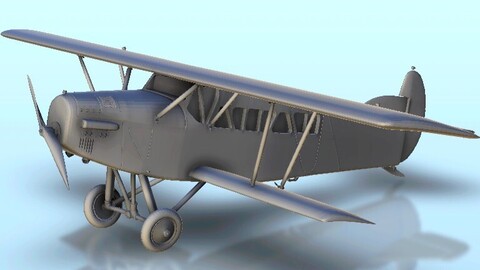 Potez 29 French transport biplane | STL for 3D Printing Printer | Hard Surface