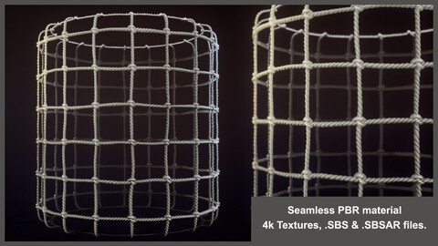 Seamless Knitted Net From Rope material textures (knit, knitted, rope, substance)