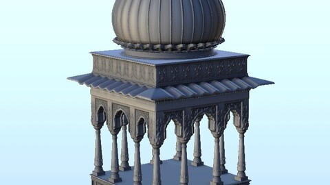 Indian altar with dome 12 | STL for 3D Printing