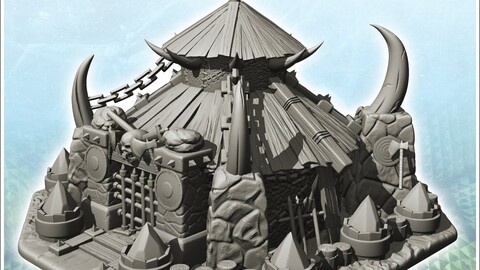 Chaos prison with gate and reinforced wooden roof (6) | STL for 3D Printing