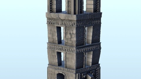 Mesoamerican tower with floors 12 | STL for 3D Printing