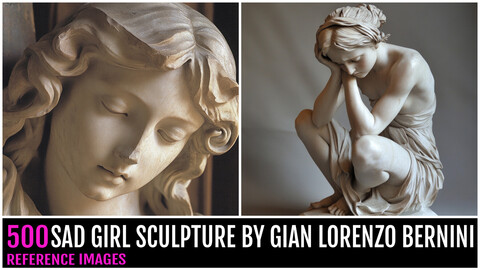 500 SAD GIRL SCULPTURE BY GIAN LORENZO BERNINI