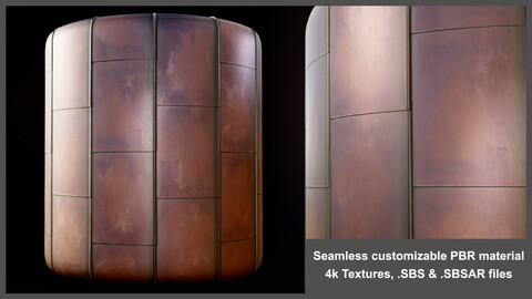 Copper Roof Material Textures (roofing, facade, architectural, old, substance)