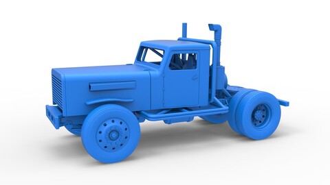 3D printable Vintage GATR Racing Semi truck Version 2 Scale 1:25