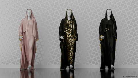 Arabic Abaya Kaftan Hijab