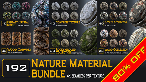 192 Nature Material Bundle - 80% OFF