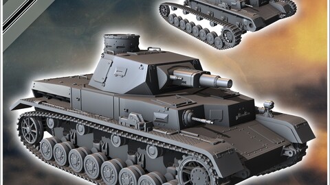 Panzer IV Ausf. A | STL for 3D Printing Printer | Hard Surface