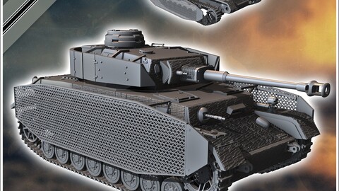 Panzer IV Ausf. G | STL for 3D Printing Printer | Hard Surface