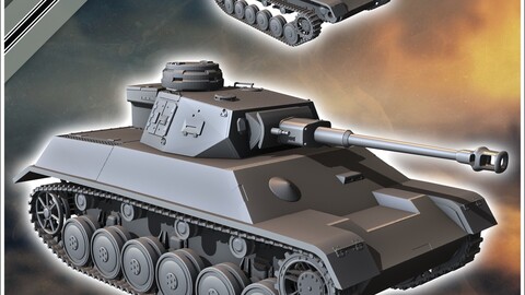 Panzer III-IV Einheitsfahrgestell 3 (prototype) | STL for 3D Printing Printer | Hard Surface