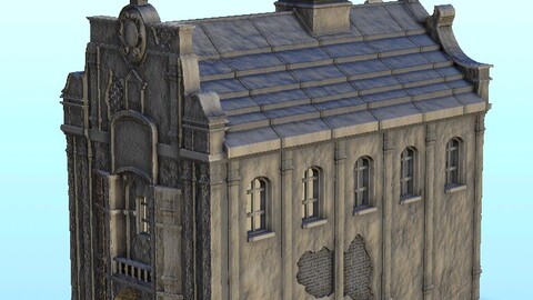 Baroque church damaged 2 | STL for 3D Printing Printer | Hard Surface