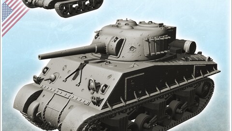 Sherman M4 | STL for 3D Printing Printer | Hard Surface