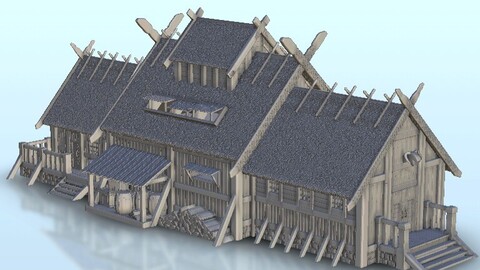 Viking tavern | STL for 3D Printing Printer | Hard Surface