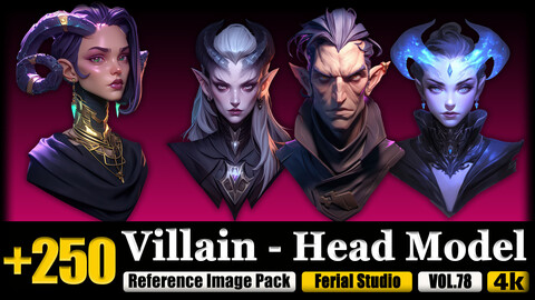 250 Villain - Head Model Reference Image Pack v.78 |4K|